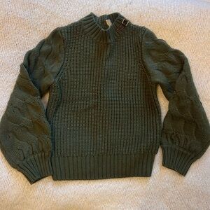 Green Janie and Jack girls sweater in excellent condition size 7